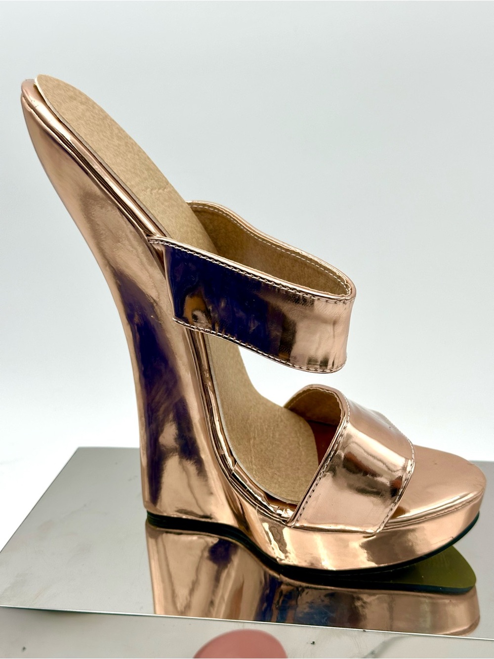 Private Preview Listing 003 Rose Gold Festive Fetish 8” Heels plus platform